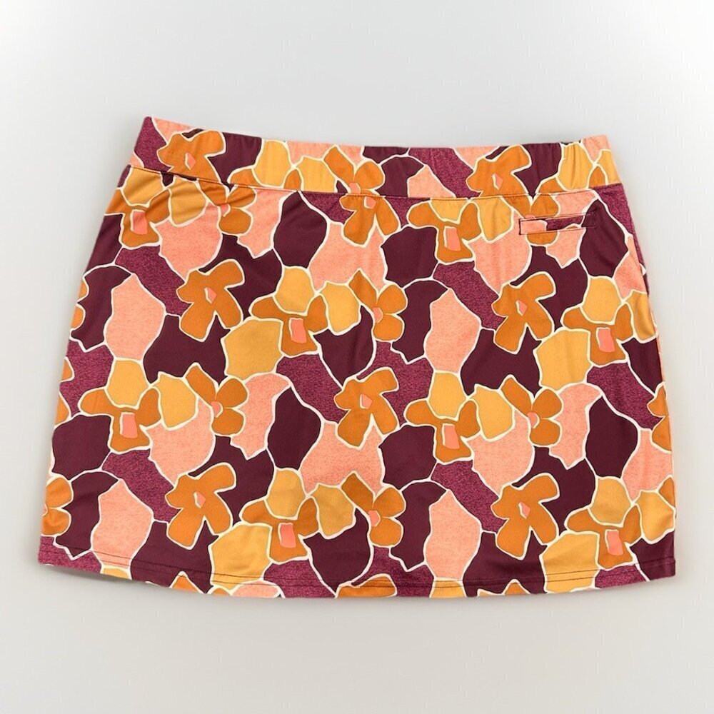 Pebble Beach Dry-Luxe Performance Skort Women's Size XL Golf Floral Colorful